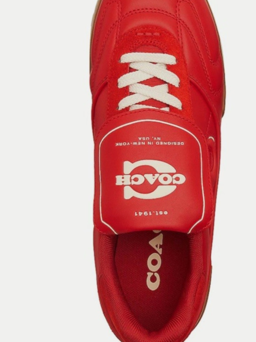 Coach women Match Sneaker CCI45 New In red New 5.5 - Picture 3 of 8